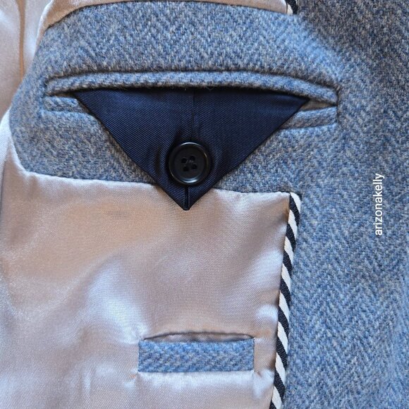 NWT J.Crew Schoolboy Blazer Wool Herringbone Blue Size 2 - Picture 6 of 12